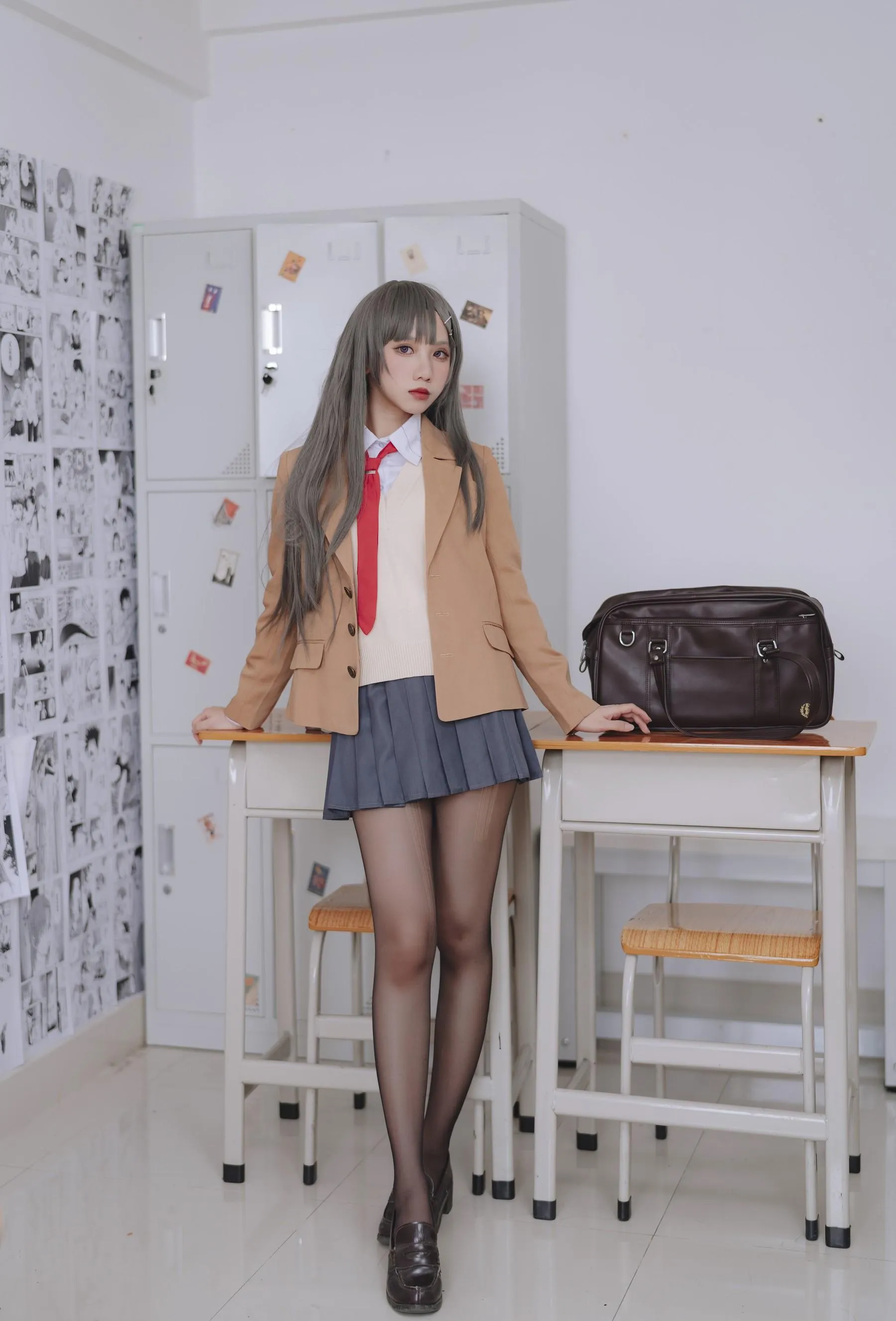 果咩酱w – NO.43 麻衣校服 [31P]插图1